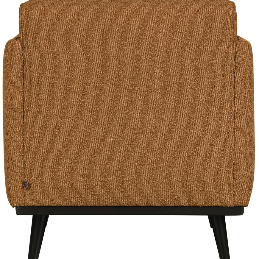 Woood Statement fauteuil met arm bouclé butter