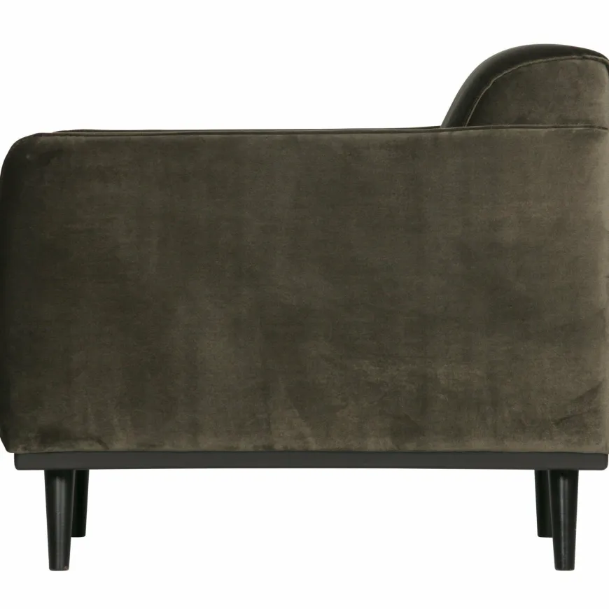 Woood Statement fauteuil met arm fluweel warm groen