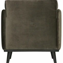 Woood Statement fauteuil met arm fluweel warm groen