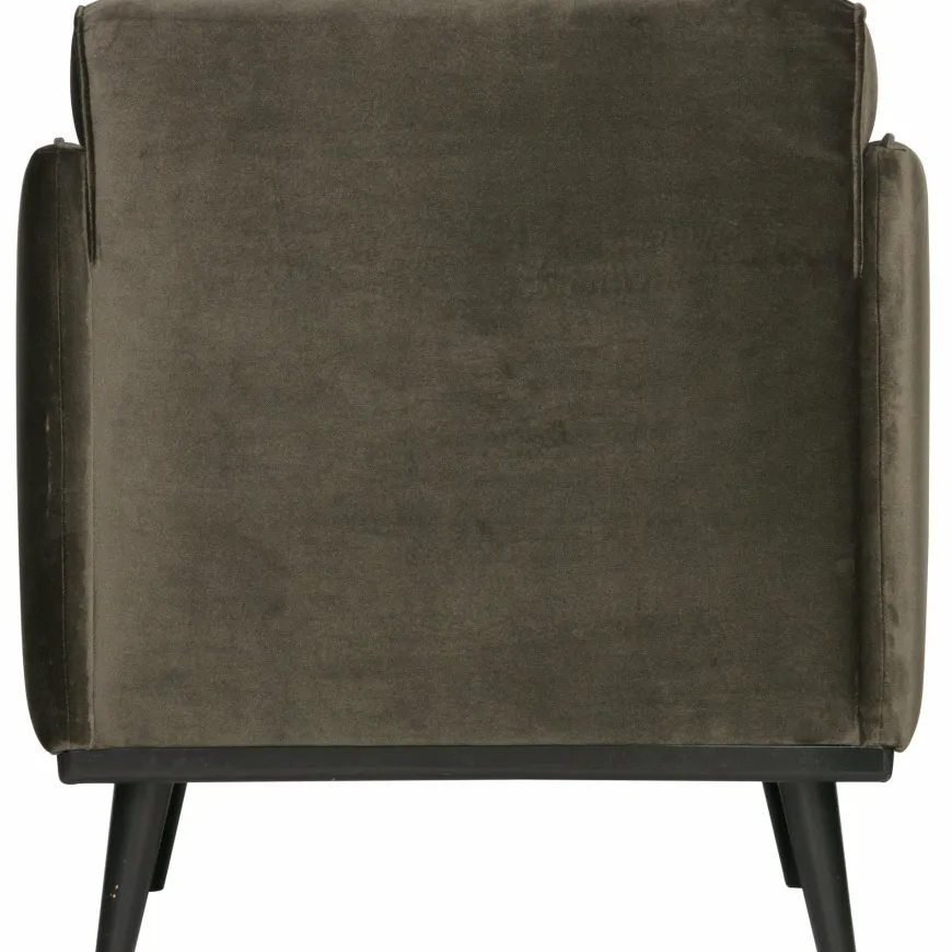 Woood Statement fauteuil met arm fluweel warm groen