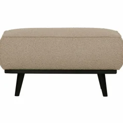 Woood Statement hocker bouclé beige