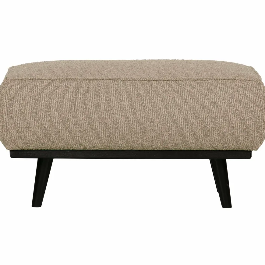 Woood Statement hocker bouclé beige