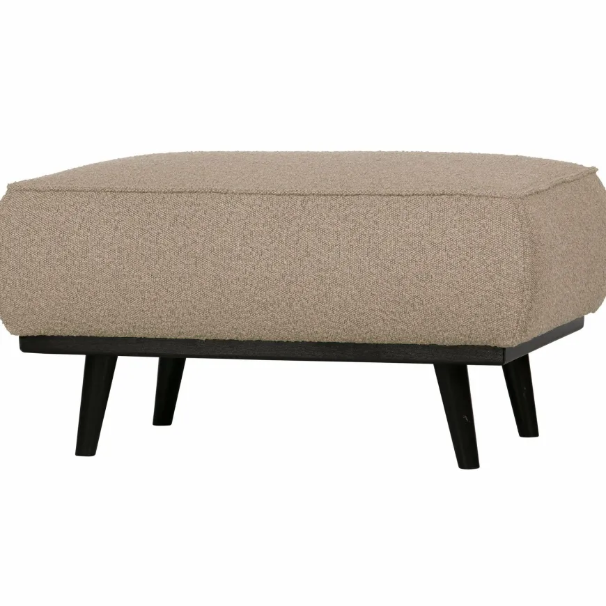 Woood Statement hocker bouclé beige