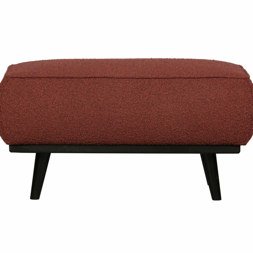 Woood Statement hocker bouclé chestnut