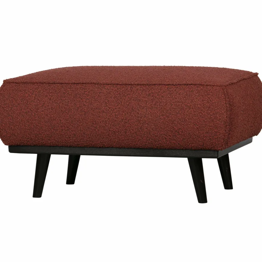 Woood Statement hocker bouclé chestnut