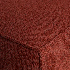 Woood Statement hocker bouclé chestnut