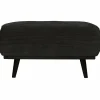Woood Statement hocker brede platte rib graphite