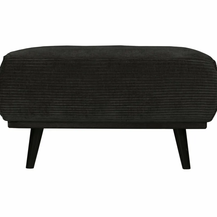Woood Statement hocker brede platte rib graphite