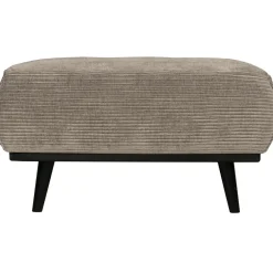 Woood Statement hocker brede platte rib clay
