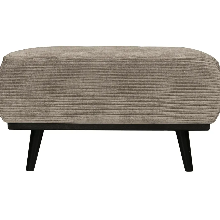Woood Statement hocker brede platte rib clay