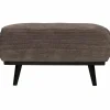Woood Statement hocker brede platte rib taupe