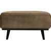 Woood Statement hocker fluweel taupe