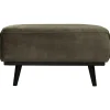 Woood Statement hocker fluweel warm groen