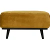 Woood Statement hocker fluweel honing geel