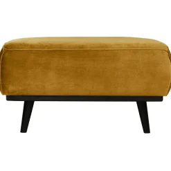 Woood Statement hocker fluweel honing geel