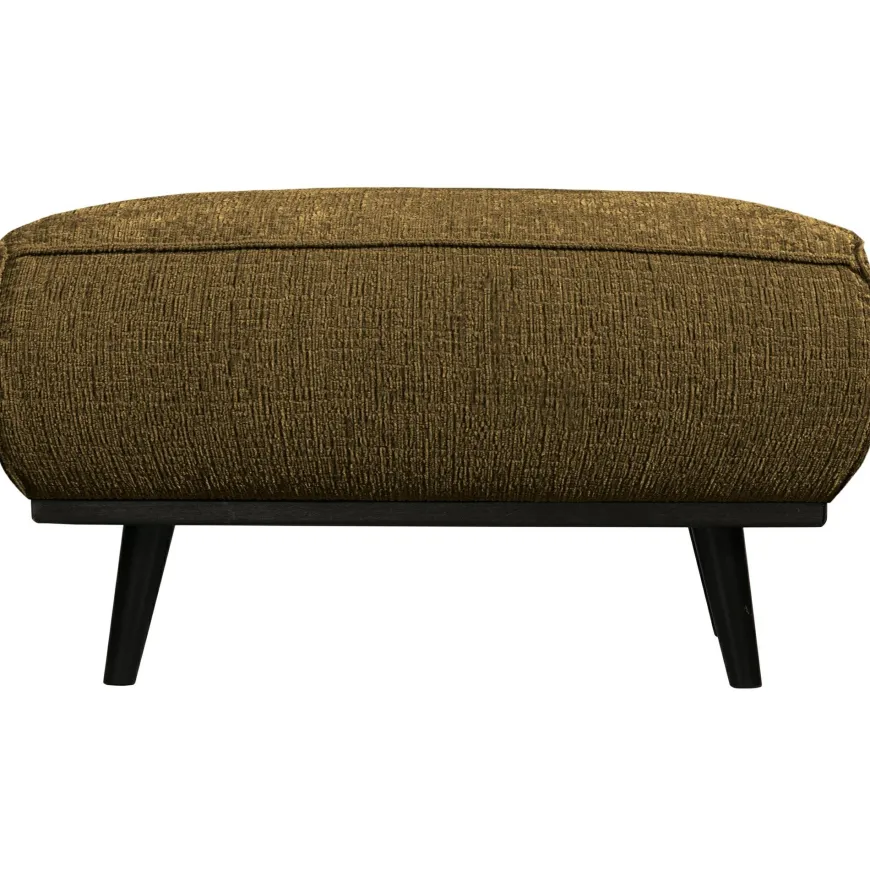 Woood Statement hocker structure velvet brass