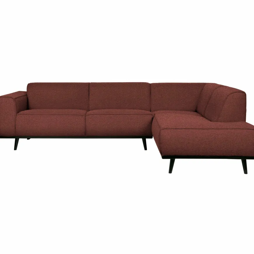 Woood Statement hoekbank rechts bouclé chestnut