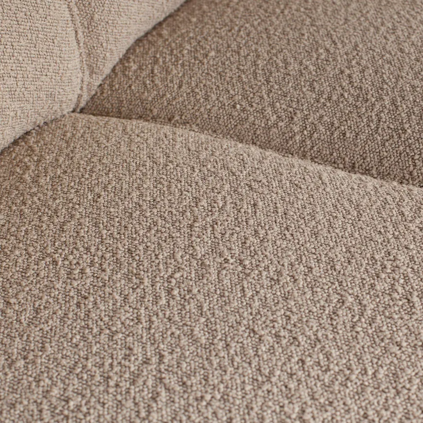 Woood Statement hoekbank rechts bouclé beige