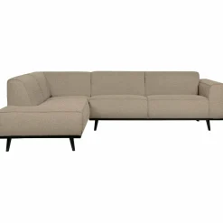 Woood Statement hoekbank links bouclé beige