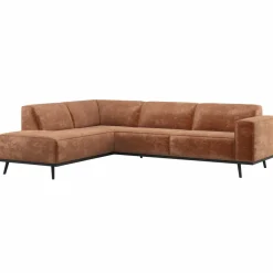 Woood Statement Hoekbank Links Chenille Velvet Terra