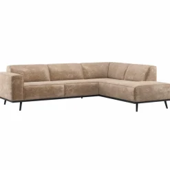 Woood Statement Hoekbank Rechts Chenille Velvet Taupe
