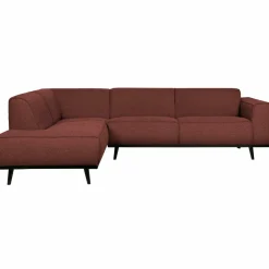 Woood Statement hoekbank links bouclé chestnut