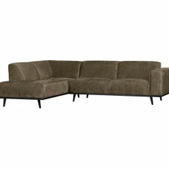 Woood Statement hoekbank links structure velvet bonsai