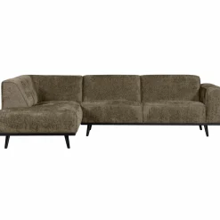 Woood Statement hoekbank links structure velvet bonsai