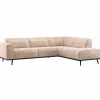 Woood Statement Hoekbank Rechts Chenille Velvet Naturel