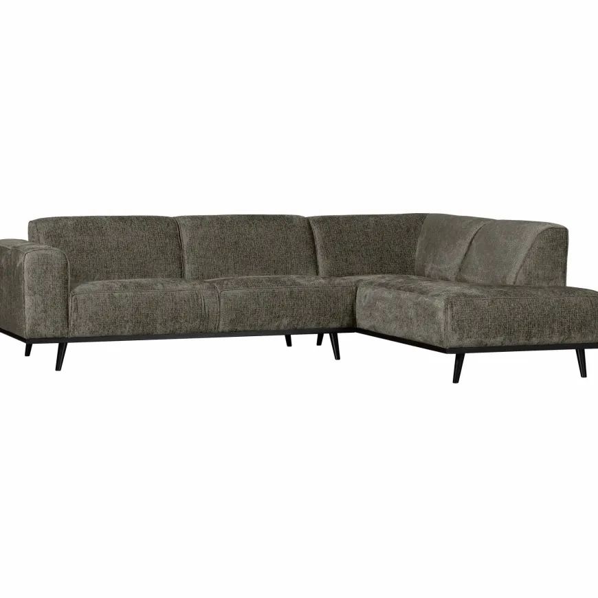 Woood Statement hoekbank rechts structure velvet frost