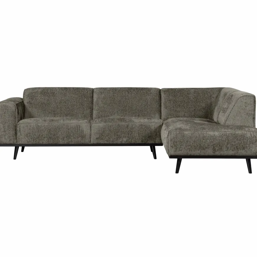 Woood Statement hoekbank rechts structure velvet frost