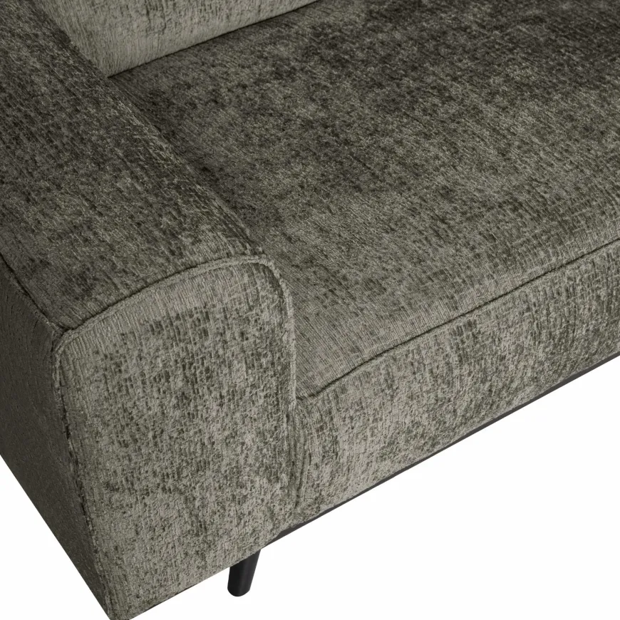 Woood Statement hoekbank rechts structure velvet frost