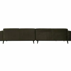 Woood Statement xl 4-zits bank 372 cm fluweel warm groen
