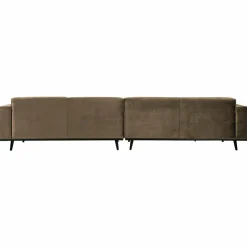 Woood Statement xl 4-zits bank 372 cm fluweel taupe