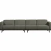Woood Statement xl 4-zits bank 372 cm structure velvet frost