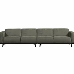 Woood Statement xl 4-zits bank 372 cm structure velvet frost