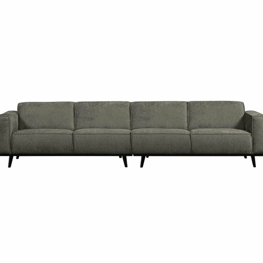 Woood Statement xl 4-zits bank 372 cm structure velvet frost
