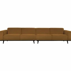Woood Statement xl 4-zits bank 372 cm bouclé butter