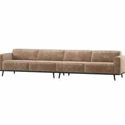 Woood Statement Xl 4-Zits Bank 372 Cm Chenille Velvet Taupe