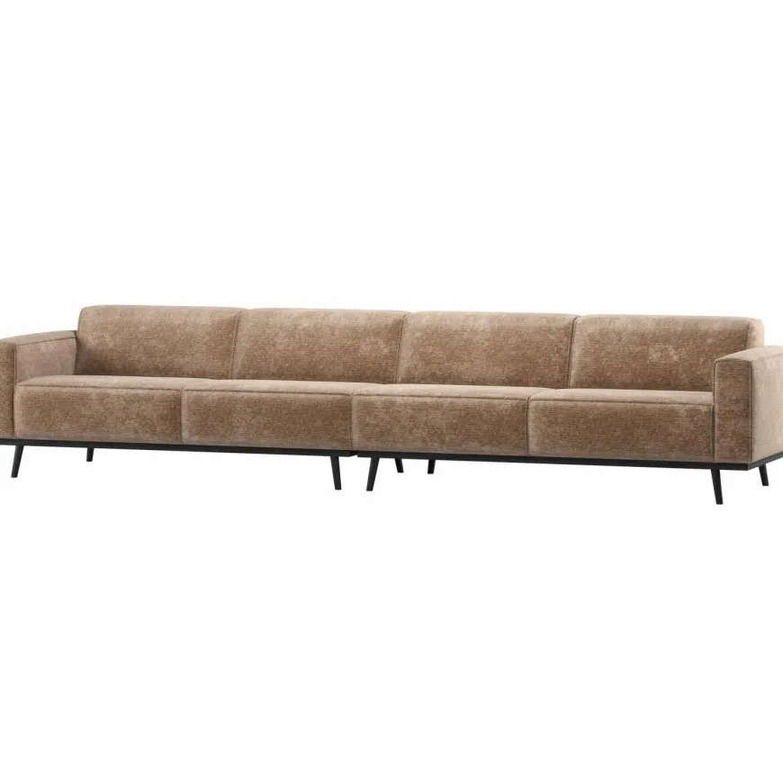 Woood Statement Xl 4-Zits Bank 372 Cm Chenille Velvet Taupe