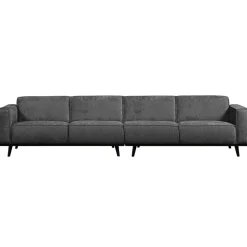 Woood Statement xl 4-zits bank 372 cm structure velvet mountain