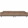 Woood Statement xl 4-zits bank 372 cm bouclé nougat