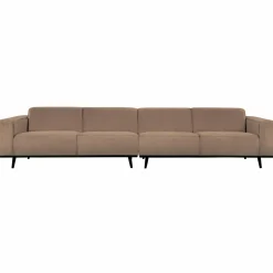 Woood Statement xl 4-zits bank 372 cm bouclé nougat