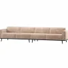 Woood Statement Xl 4-Zits Bank 372 Cm Chenille Velvet Naturel