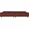 Woood Statement xl 4-zits bank 372 cm bouclé chestnut