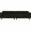 Woood Statement 4-zits bank 280 cm platte brede rib graphite
