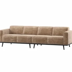 Woood Statement 4-Zits Bank 280 Cm Chenille Velvet Taupe