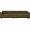 Woood Statement 4-zits bank 280 cm platte brede rib rock