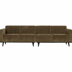 Woood Statement 4-zits bank 280 cm platte brede rib rock