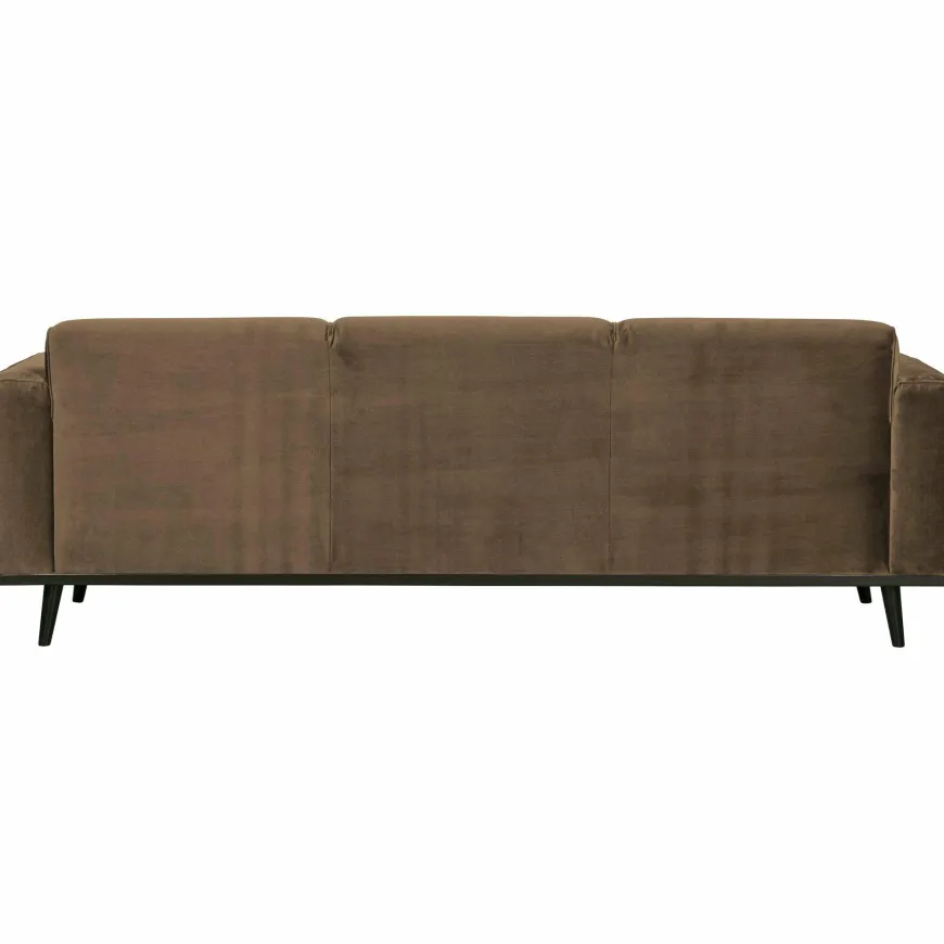 Woood Statement 3-zits bank 230 cm fluweel taupe